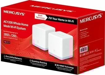 Wifi mesh Mercusys Halo S12, mesh Wi-Fi, 2 copë, AC1200, e bardhë