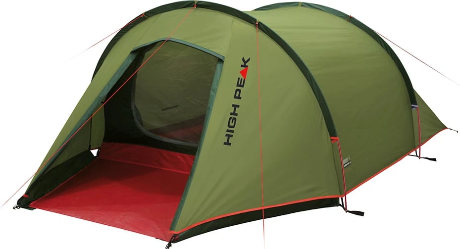 Tendë High Peak për 3 persona, gjelbër-kuqe