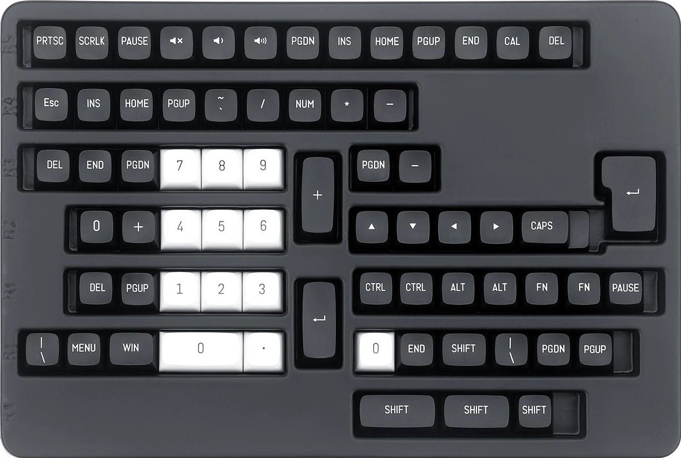 Keycaps Redragon A132 PBT Doubleshot, 150 copë, bardhë-e zezë Keycaps Redragon A132 PBT Doubleshot, 150 copë, bardhë-e zezë