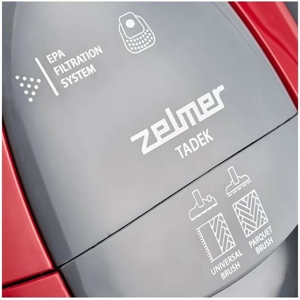 Fshesë me korrent Zelmer ZZVC261 Tadek, 2.5L, 800W, e kuqe-gri