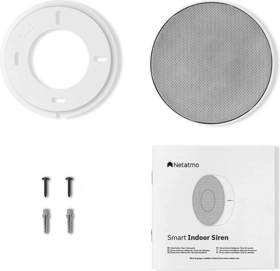 Sirenë wireless Netatmo NA-NIS01, për brenda, Bardhë