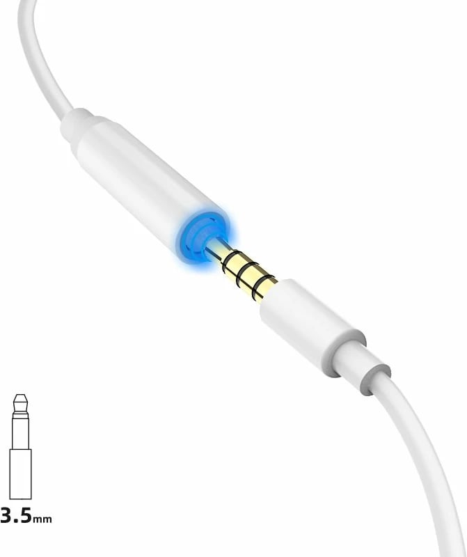 Adapter audio Dudao L16i, Lightning në 3.5 mm, i bardhë