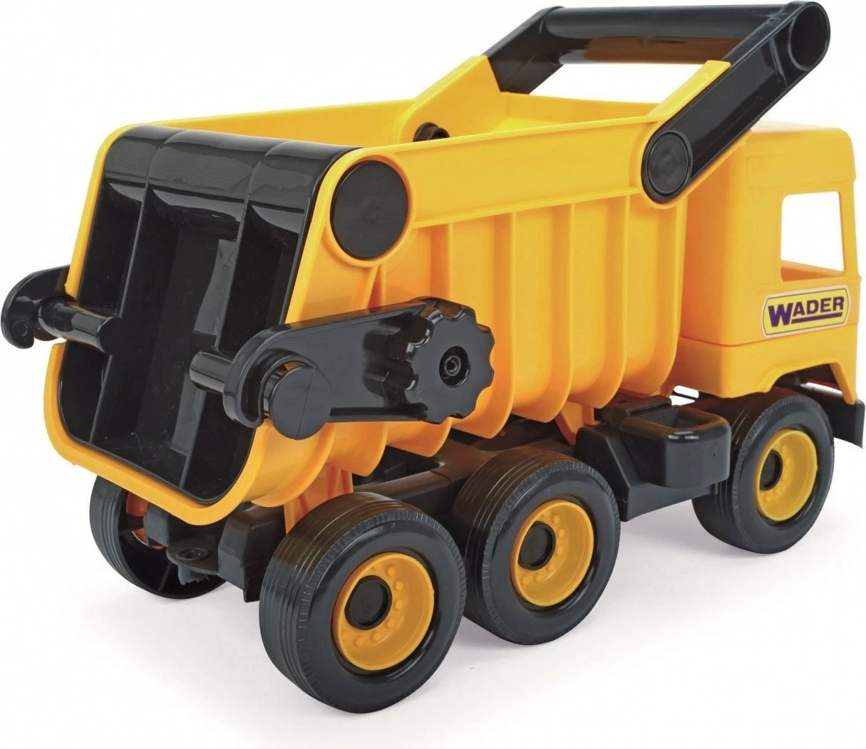 Kamion lodër Wader Middle Truck 38 cm, i verdhë/zi, për djem