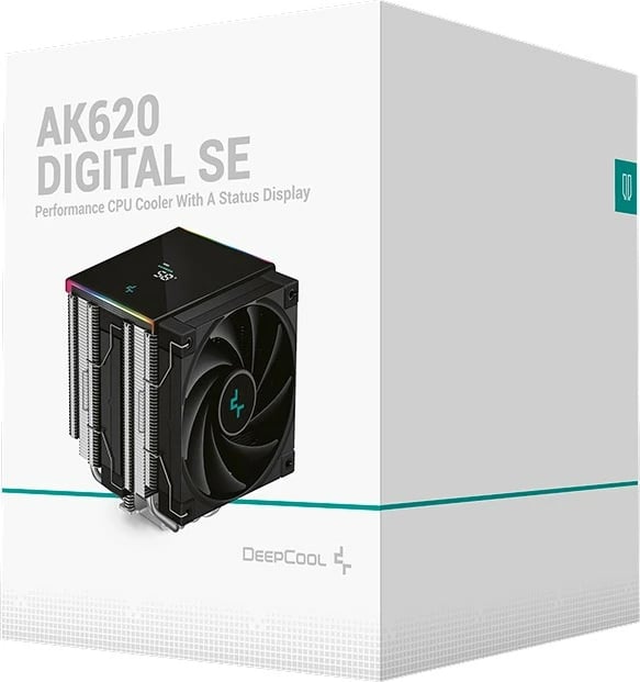 Kasë ftohëse procesori DeepCool AK620 DIGITAL SE, 2 ventilatorë, RGB, e zezë