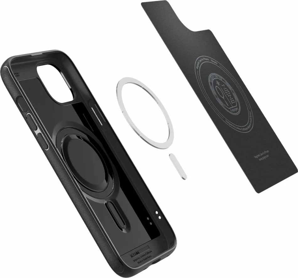 Mbështjellës Spigen Mag Armor MagSafe për iPhone 15, e zezë mat