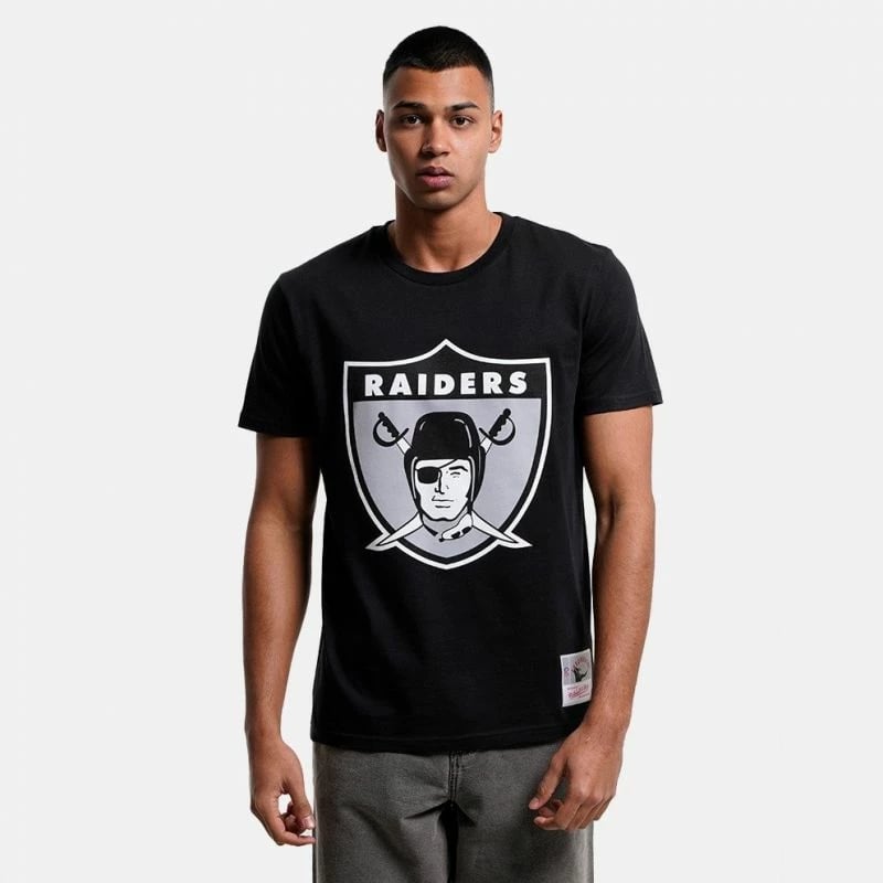 Maicë për Meshkuj Mitchell & Ness NFL Team Logo Oakland Raiders, e zezë