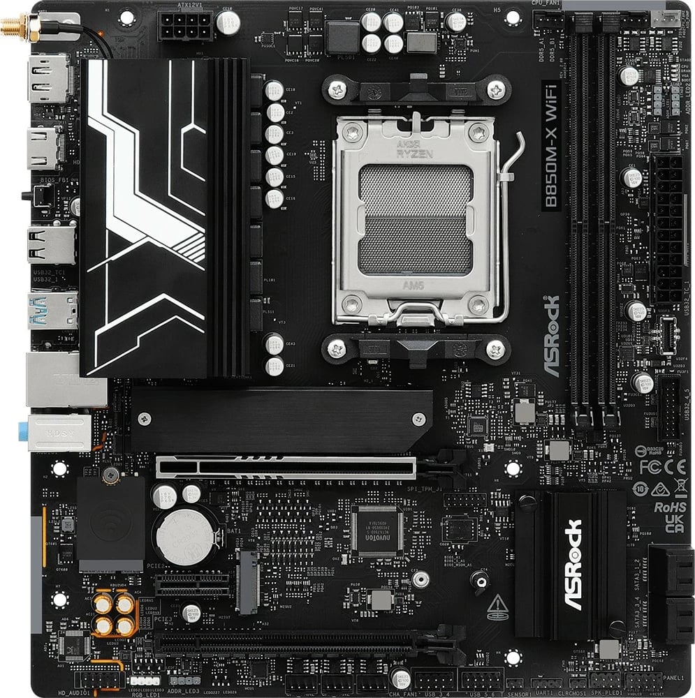 Pllakë amë ASRock B850M-X WIFI R2.0, Socket AM5, DDR5, micro ATX, WiFi 6E, E zezë