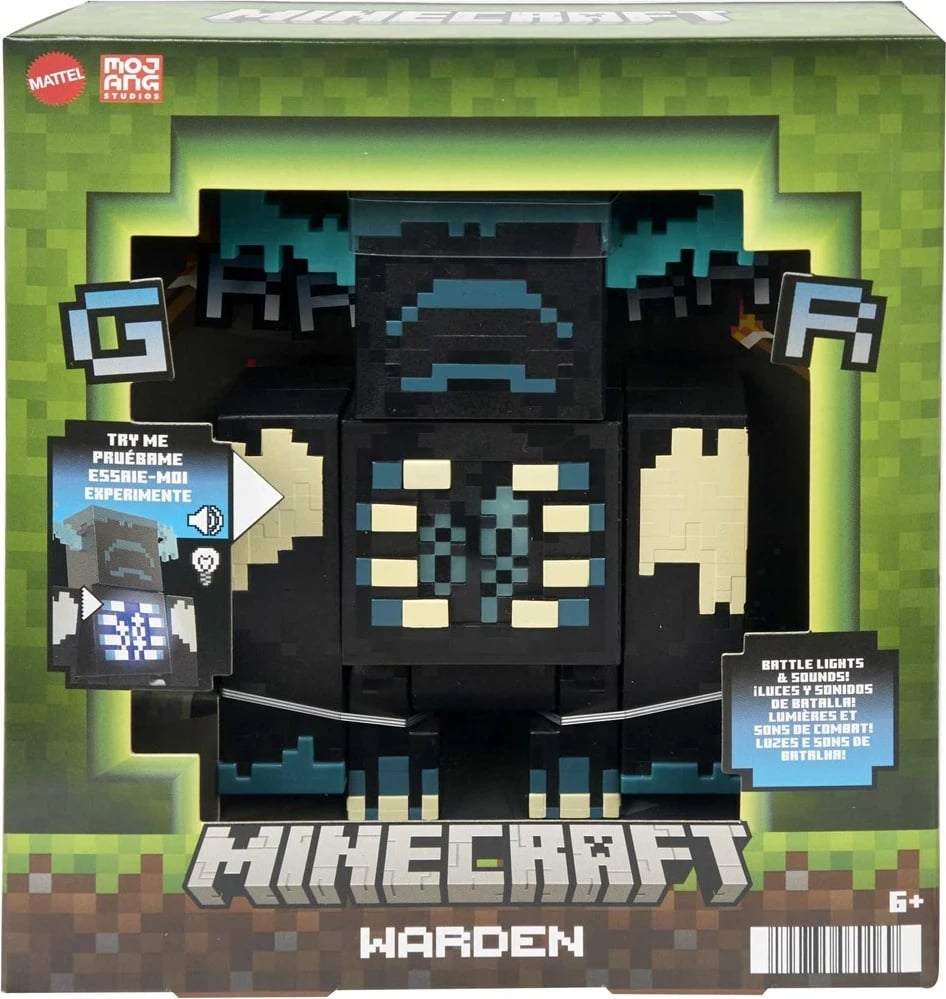 Figurë lodër MATTEL Minecraft WARDEN, Gri