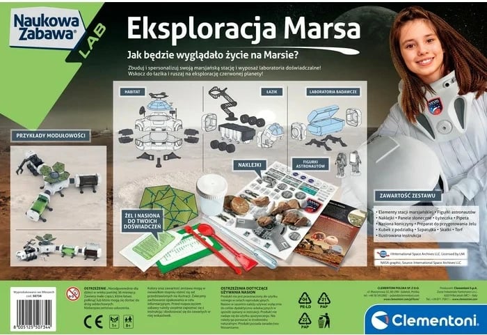 Set shkencor edukativ Clementoni Mars Exploration, për fëmijë 8+, pa bateri