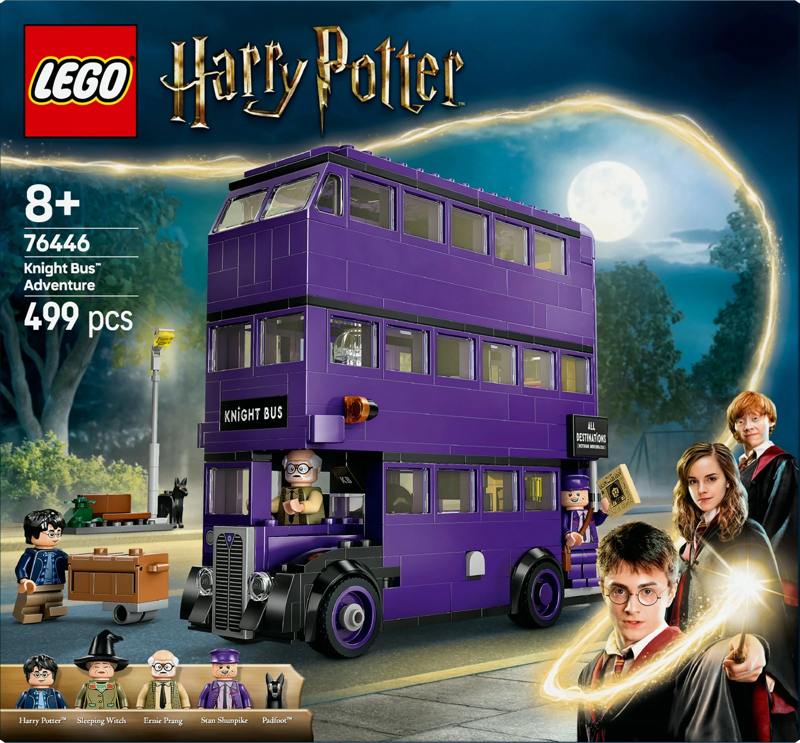 Set ndërtimi LEGO Harry Potter 76446, Aventurat me Autobusin Knight, shumëngjyrësh