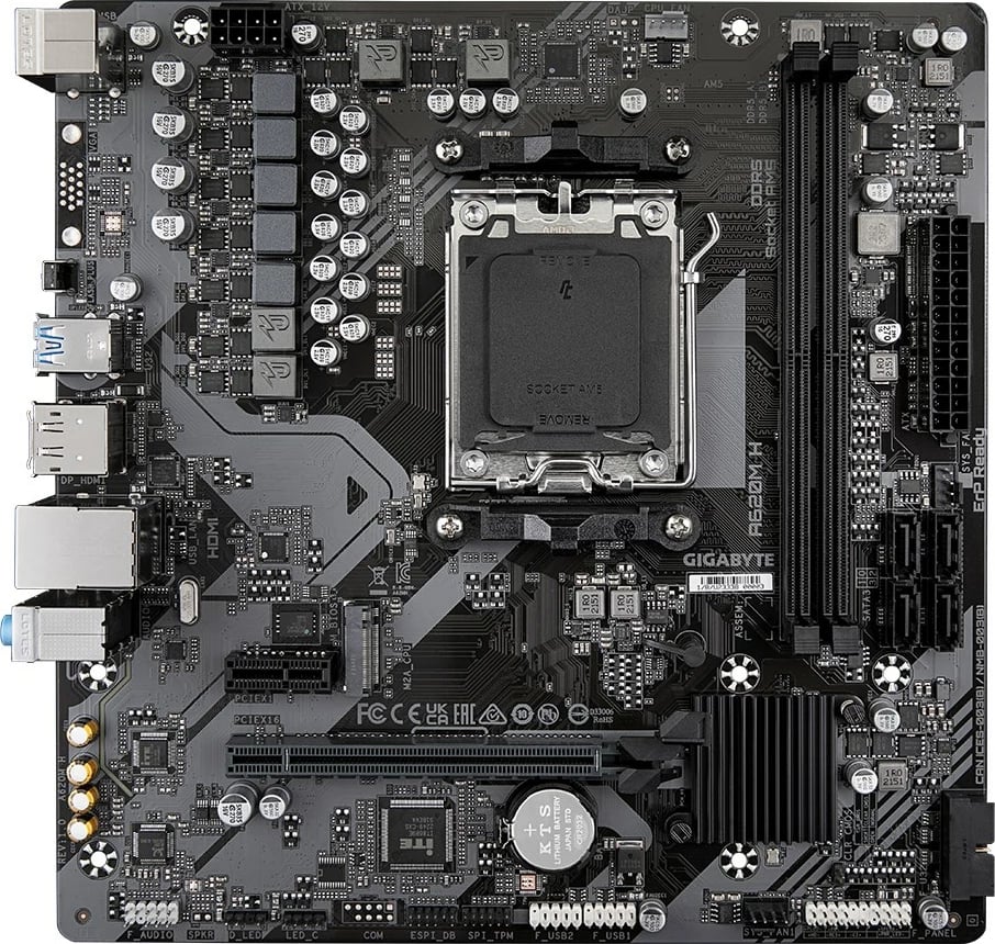 Pllakë amë Gigabyte A620M H, Socket AM5, DDR5, micro ATX