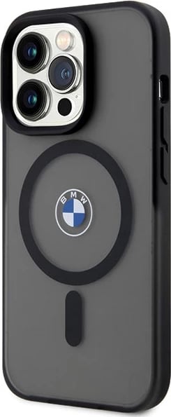Mbështjellës BMW BMHMP14LDSLK për iPhone 14 Pro 6.1", MagSafe, zi