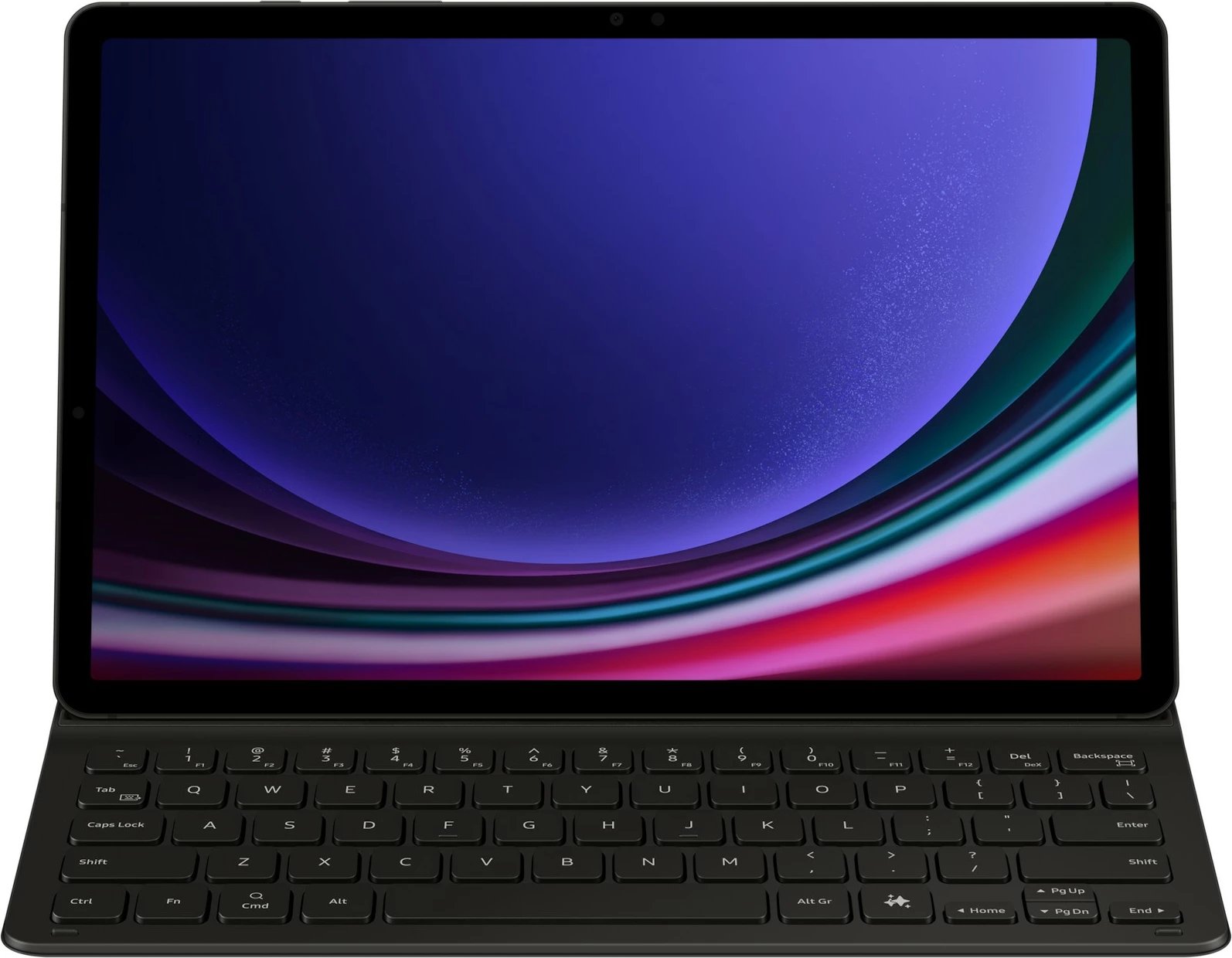 Mbështjellës tastierë Samsung EF-DX720, QWERTZ, Galaxy Tab S9, Galaxy Tab S9 FE, e zezë