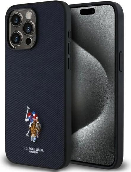 Mbështjellës U.S. Polo Assn. USHCP15XPEMV për iPhone 15 Pro Max 6.7", Navy