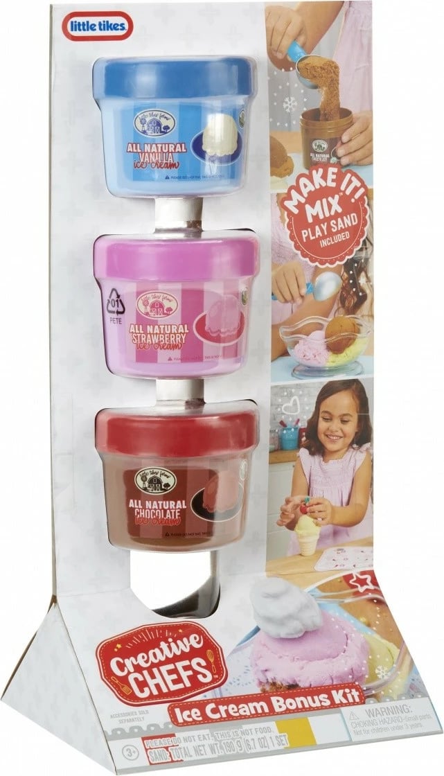 Set lodrash Creative Chefs Ice Cream Supplement Little Tikes, 641121-EUC, kafe/rozë/e verdhë
