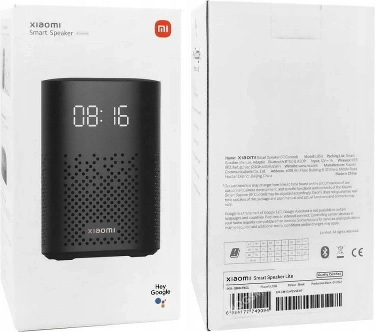 Altavoz Bluetooth Xiaomi QBH4218GL me IR, ngjyrë e zezë