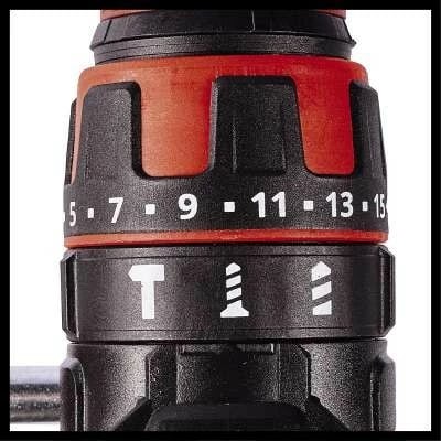 Trapano Einhell TE-CD 18/48 Li-i-Solo, 18V, pa çelës, 2 shpejtësi, i zi/kuq