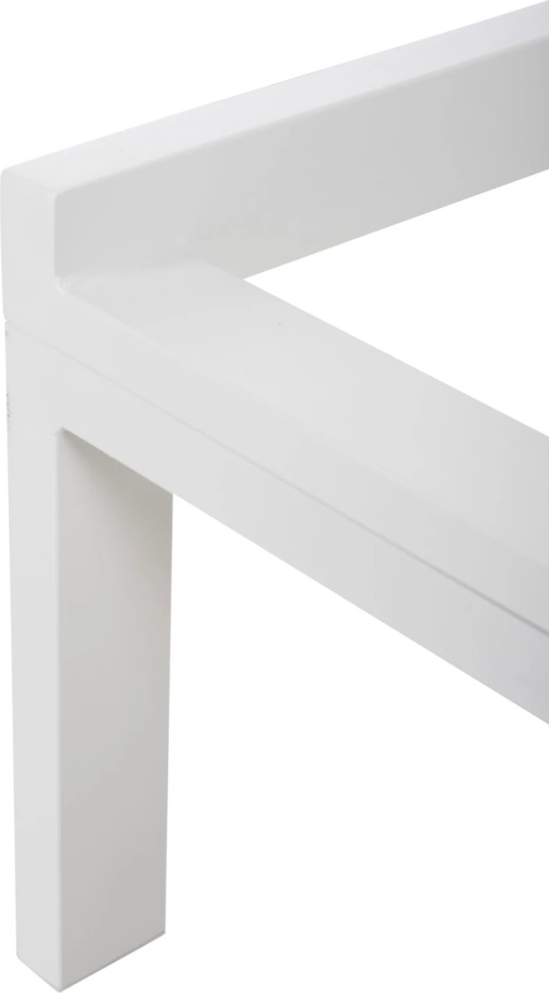 Shezlong alumini THATCHER, kornizë bardhë & tekstilene, 196,5x64,5x92H cm