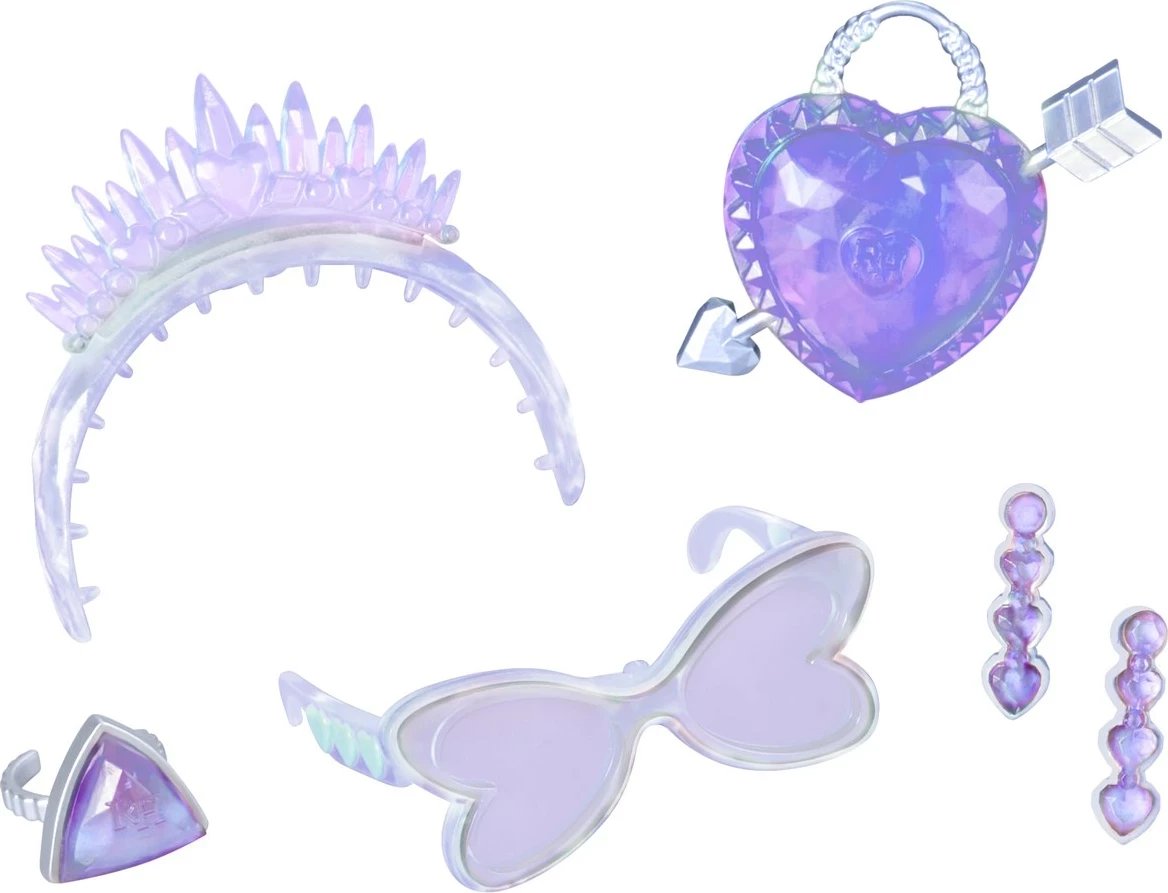Lodër modë MGA Rainbow High Creative Crystals Violet, shumëngjyrëshe