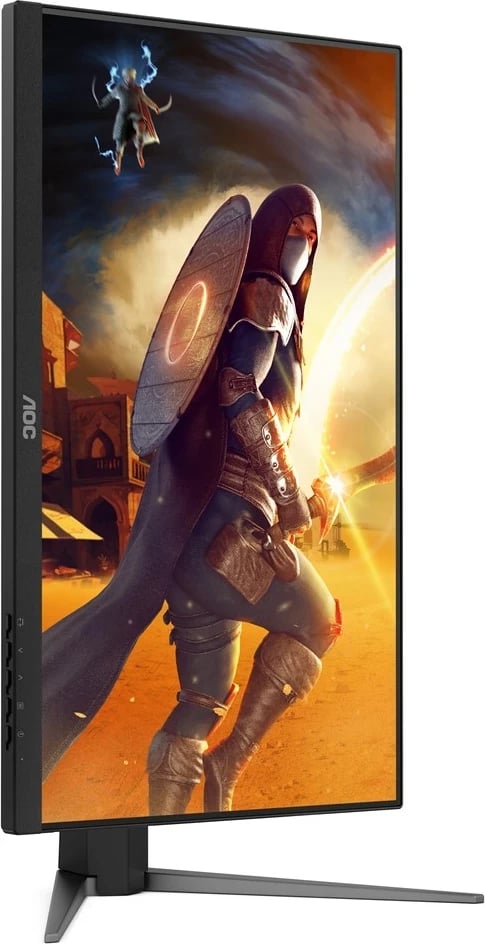 Monitor gaming AOC 24G4HA, 23.8", Full HD, LED, i zi me të kuqe
