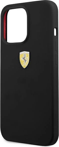 Mbështjellës Ferrari FESSIHCP13XBK për iPhone 13 Pro Max 6.7", silikon, zi