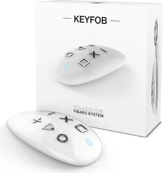Telekomandë smart home, FIBARO, KeyFob FGKF-601, 6 butona, e bardhë
