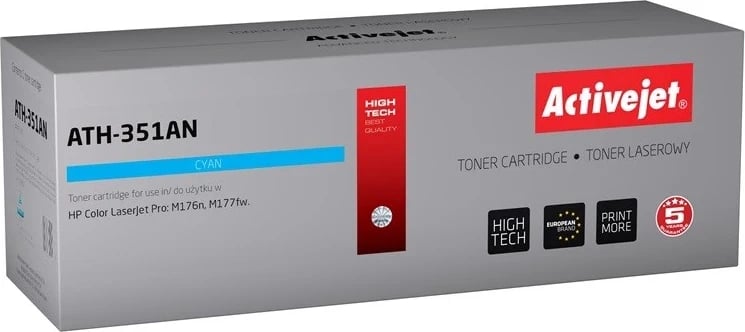 Toner zëvendësues Activejet ATH-351AN për printer HP, i kaltër
