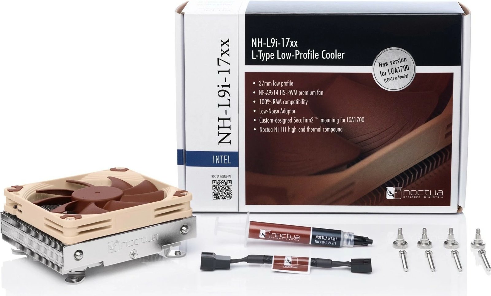 Cooler procesori Noctua NH-L9i, 92mm, për Intel, bezhë/kafe