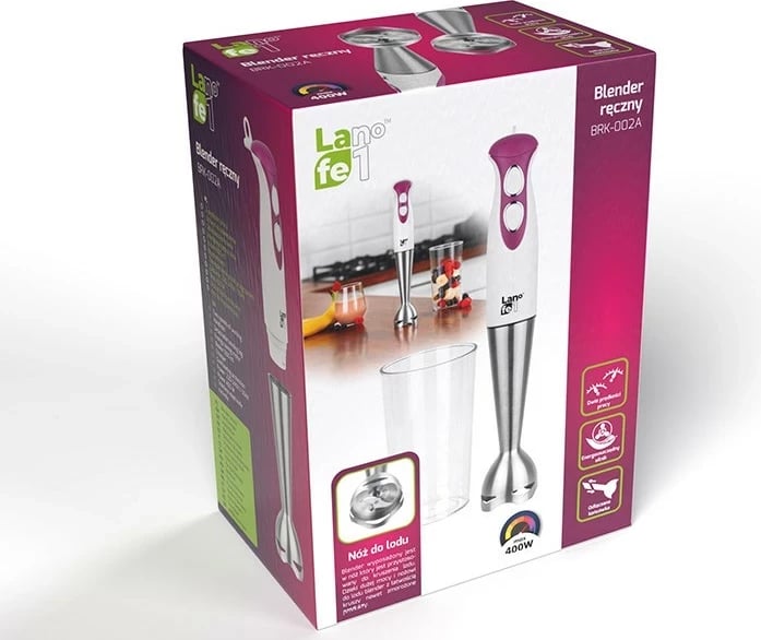 Blender Lafe BRK-002A, 400W, 600ml, bardhë-argjendtë