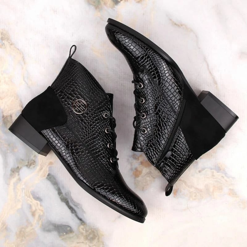 Çizme të shkurta për femra Filippo, të zeza