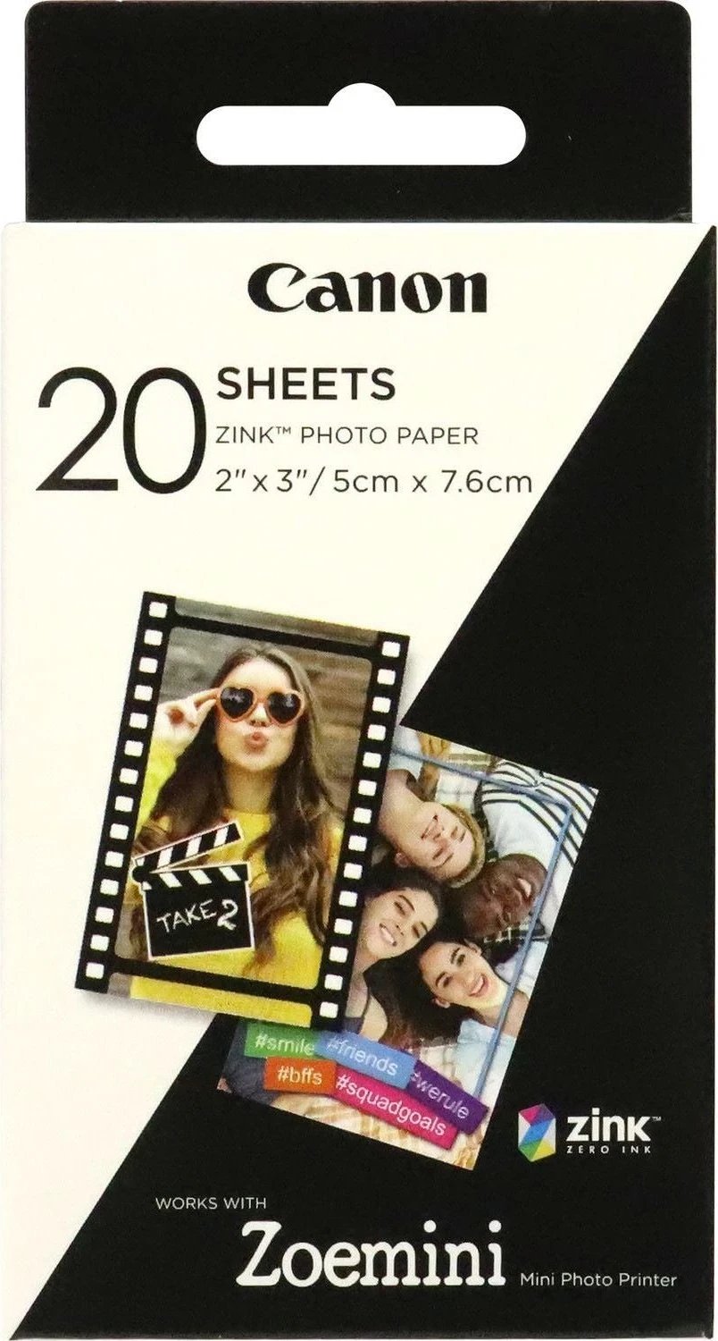 Kasetë Canon ZINK Paper ZP-2030 për ZOEMINI, 20 foto