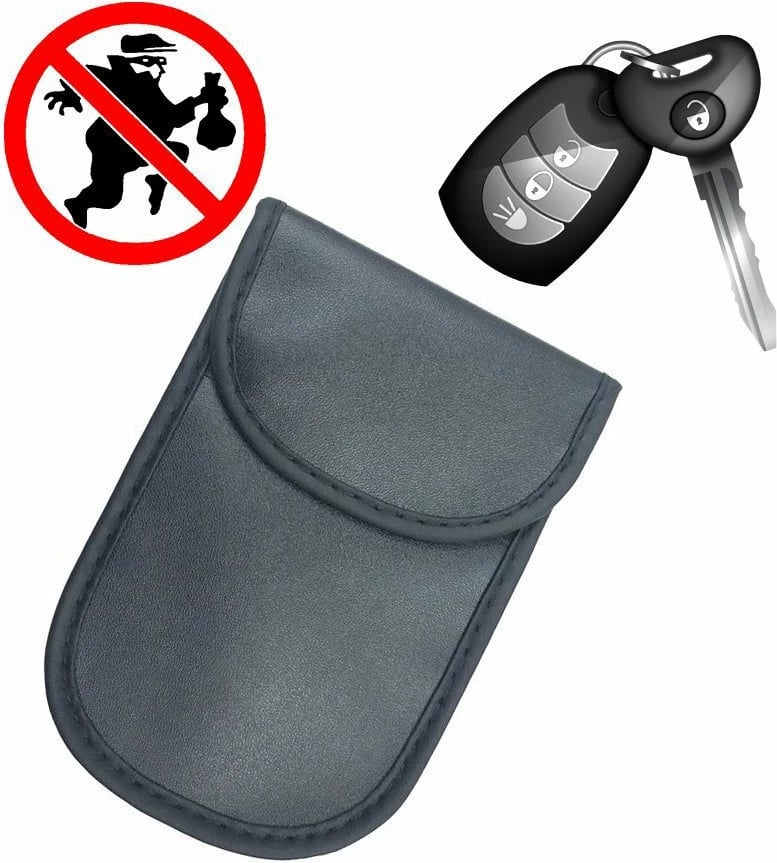 Mbështjellës kundër vjedhjes për çelësa makine Hurtel, Faraday Box, 14x10cm, i zi