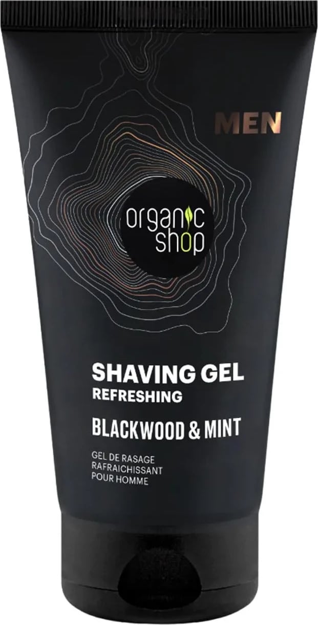 Xhel për rroje për meshkuj Organic Shop Blackwood & Mint 150ml