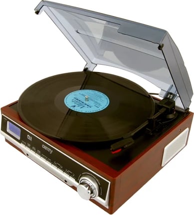 Gramafon, Camry CR 1113, 33/45/78 RPM, radio FM/AM, altoparlantë të integruara, LCD, AUX/RCA