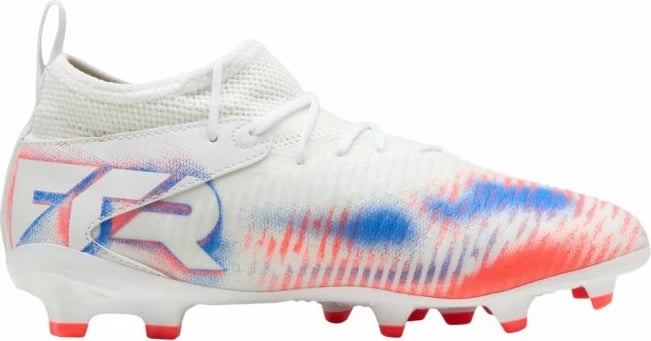 Çizme futbolli për fëmijë Puma, të bardha