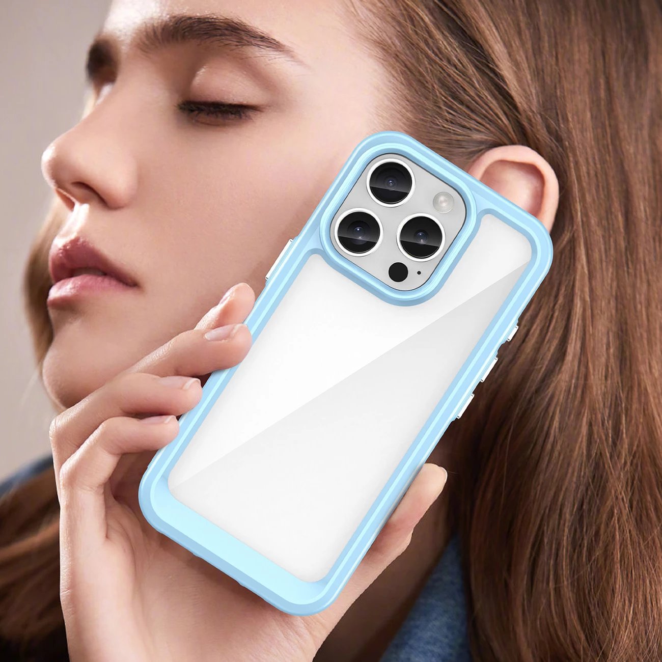 Mbështjellës Hurtel Outer Space Case për iPhone 16e, TPU & PC, Blu