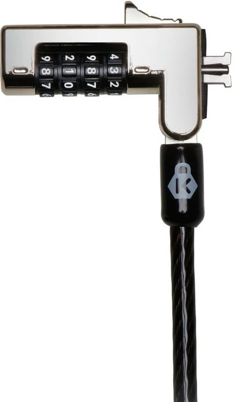 Kabllo sigurie Kensington Slim NanoSaver, kombinim mekanik, 1.8m, e zezë/metal