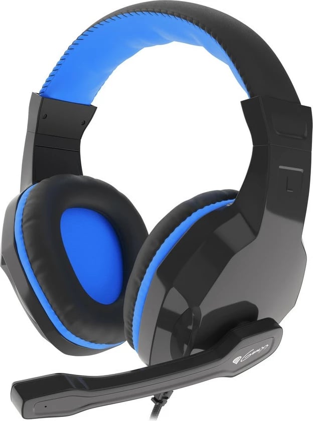 Kufje gaming Genesis Argon 100 me mikrofon, Stereo 2.0, 3.5mm, Zi-Kaltër