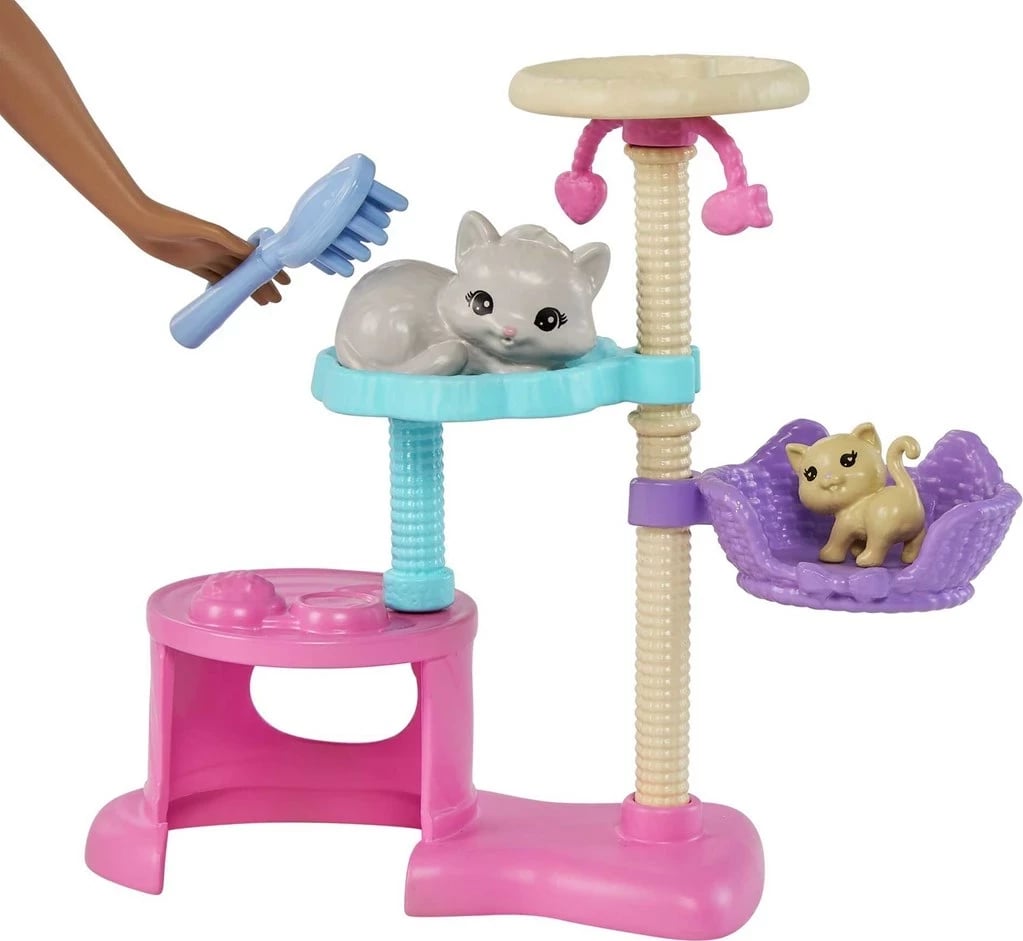 Lodra Barbie Kitty Condo me kafshë, MATTEL, Multi