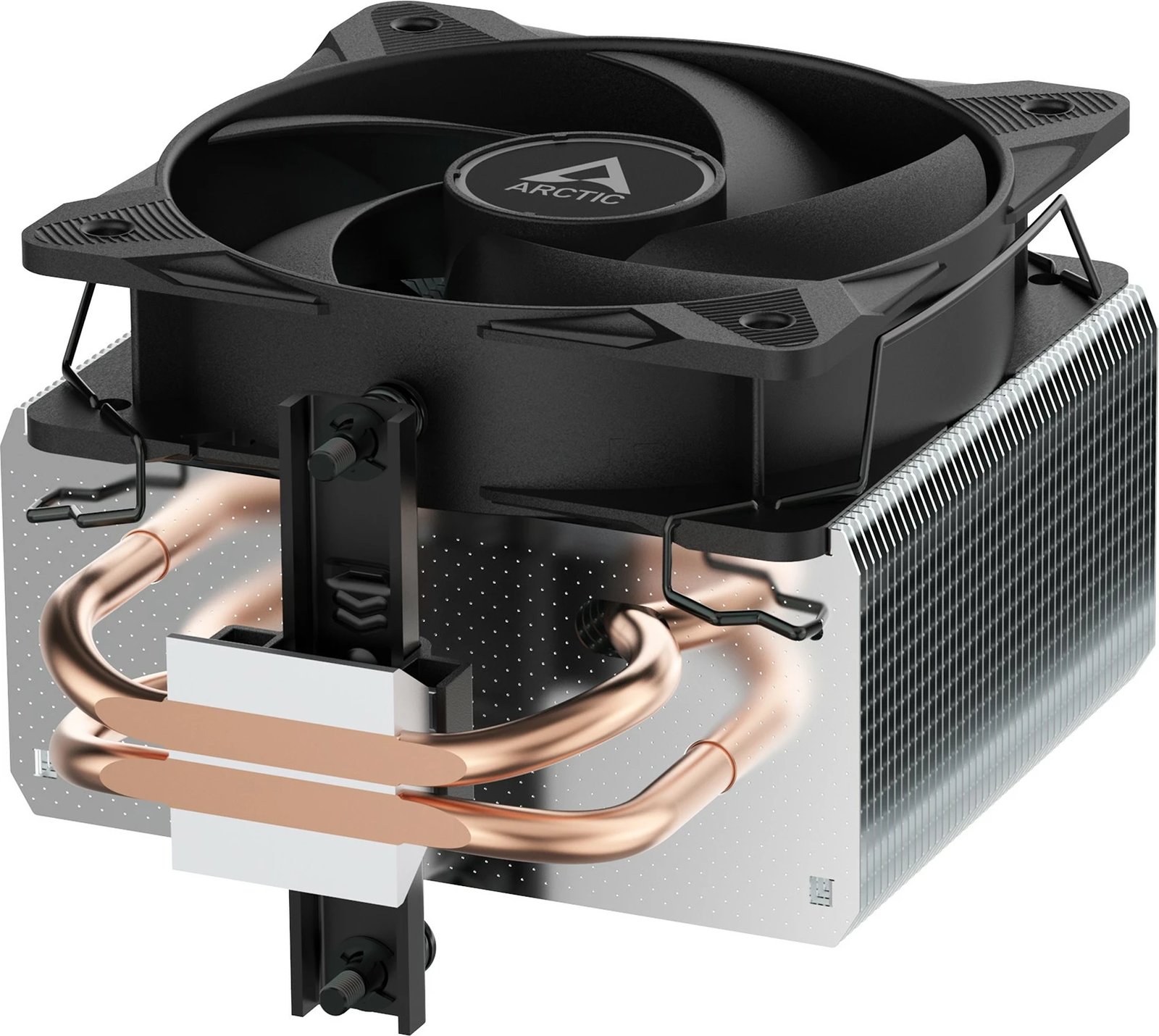 Ftohës ajri për procesor ARCTIC Freezer 8A CO, 2 ventilatorë 10cm, PWM, Socket AM4/AM5, alumini, zi