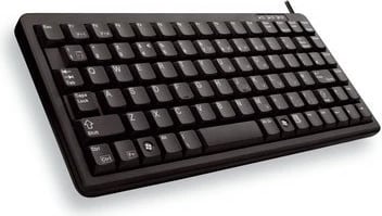 Tastierë Cherry G84-4100, Mini, Me kabllo, USB, AZERTY, Ngjyrë e zezë