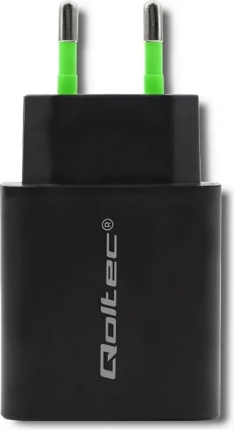Karikuesi Qoltec 51713, 18W, USB tip C PD & USB QC 3.0, Zi