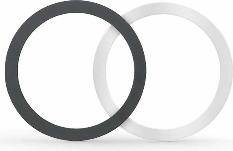 Unaza magnetike MagSafe Tech-Protect MagMat, set 2 copë, e zezë / argjendtë Unaza magnetike MagSafe Tech-Protect MagMat, set 2 copë, e zezë / argjendtë