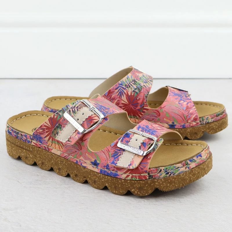 Flip-flopa Rieker për femra, rozë