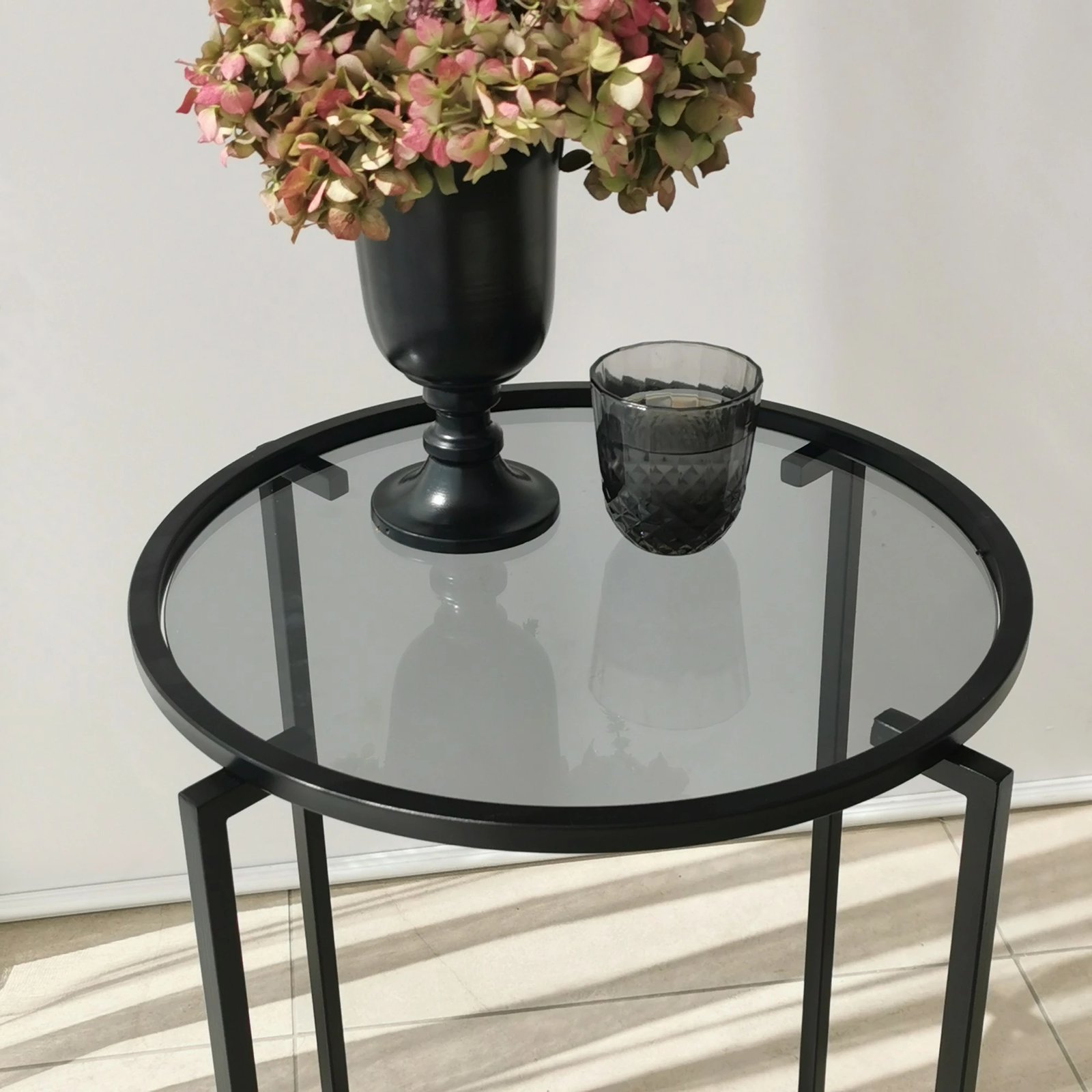 Set tavolinash anësore Skye Decor, S412F, ngjyrë e zezë