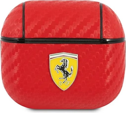 Mbështjellës Ferrari FESA3CARE për AirPods 3, On Track, karbon, e kuqe