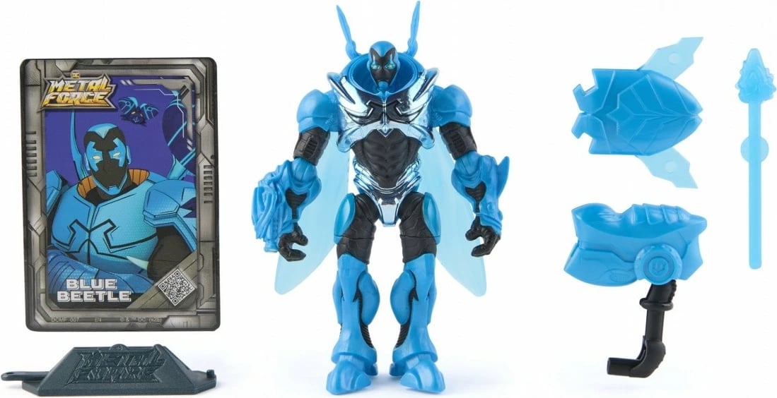 Figurë aksioni Spin Master DC Metal Force Blue Beetle, plastikë, blu