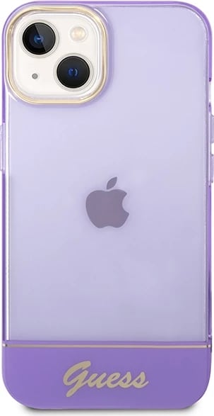 Mbështjellës Guess GUHCP14MHGCOU për iPhone 14 Plus 6.7", vjollcë, hardcase translucent