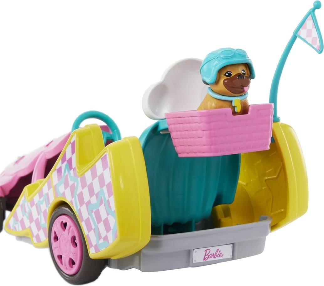 Lodër Barbie Stacie me veturë, shumëngjyrëshe