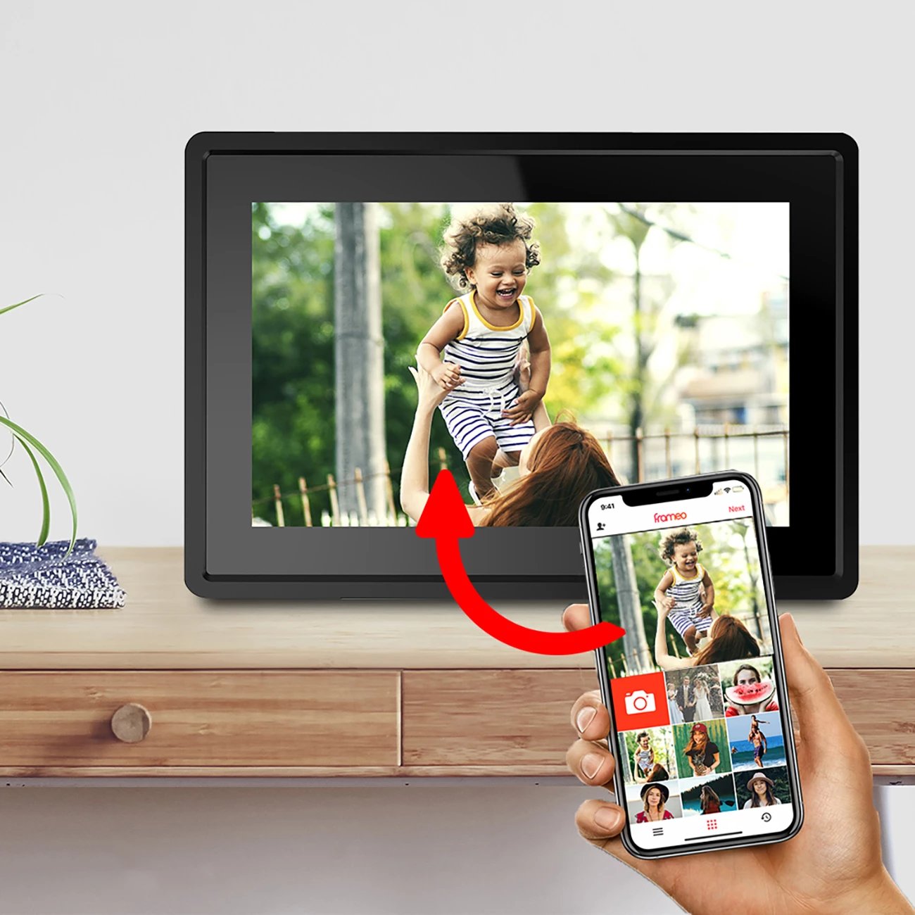 Kornizë digjitale Denver Frameo PFF-1021B, 10.1", 16 GB, e zezë Kornizë digjitale Denver Frameo PFF-1021B, 10.1", 16 GB, e zezë